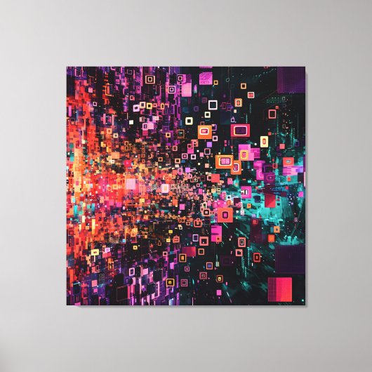Pixelated Portal Canvas Afdruk (Voorkant)