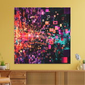Pixelated Portal Canvas Afdruk (Insitu (Woonkamer))