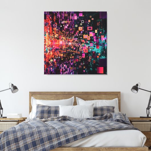 Pixelated Portal Canvas Afdruk (Insitu (Slaapkamer))