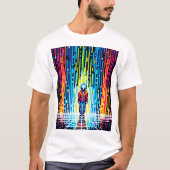 Pixelated Regen van Solace - Retro digitale kunst T-shirt (Voorkant)