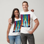 Pixelated Regen van Solace - Retro digitale kunst T-shirt (Unisex)