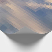 Pixelated Roze en Blauwe Wolk Verpakkende Document Cadeaupapier (Hoek)