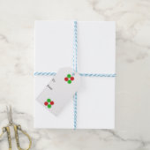 Pixelated Snoep Stippen Gift Label Cadeaulabel (Met Touw)