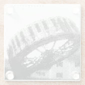 Pixelated Spinny Ride Glass onderzetter (Achterkant)