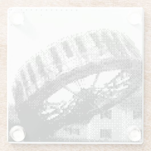 Pixelated Spinny Ride Glass onderzetter (Achterkant)