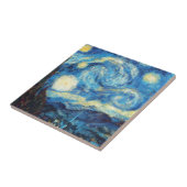 Pixelated Sterrennacht van Van Gogh Tegeltje (Zijkant)