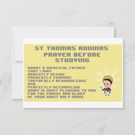 Pixelated Thomas Prayer Card Kaart (Voorkant)