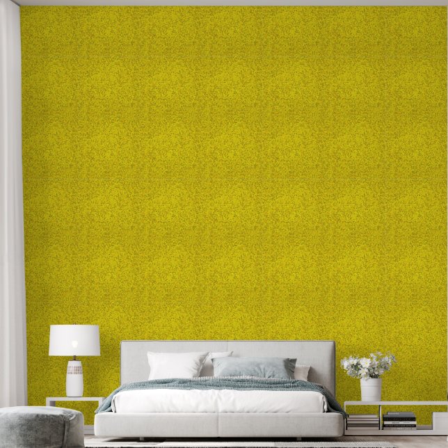 Pixelated Yellow Behang (Slaapkamer)