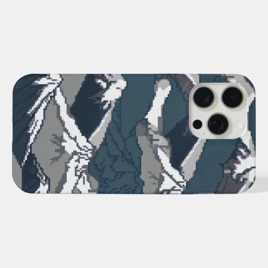 pixelbergen iPhone hoesje (Achterkant horizontaal)