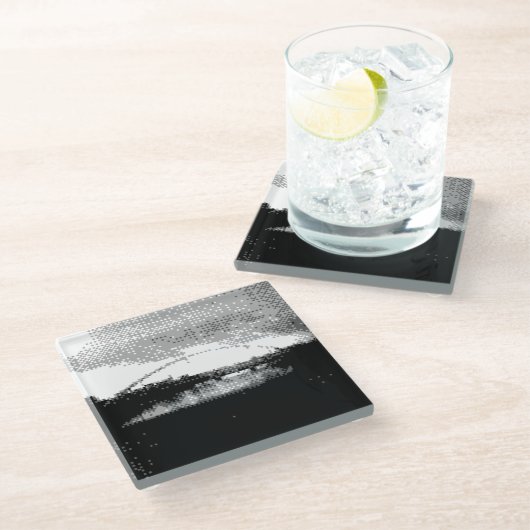 pixelbrug glazen onderzetter (Schuin)