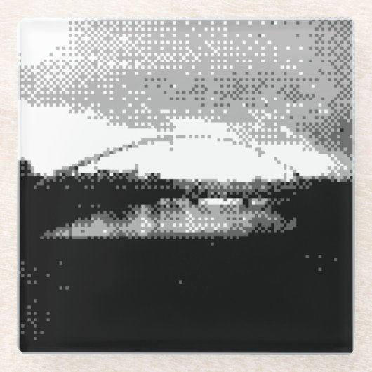 pixelbrug glazen onderzetter (Voorkant)