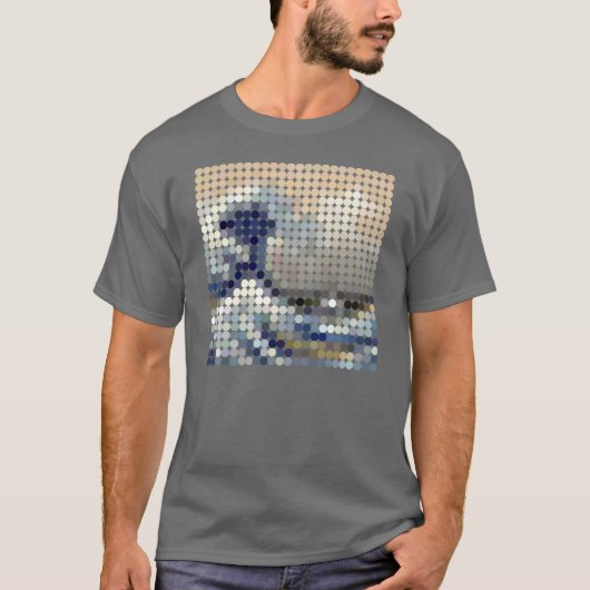Pixeldot voor "The Great Wave" T-shirt (Voorkant)