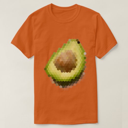 pixeled avocado t-shirt (Design voorkant)