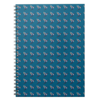 Pixeled Blauwe Kolibrie  Notitieboek