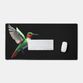 Pixeled Green Hummingbird Bureaumat (Keyboard & Muis)