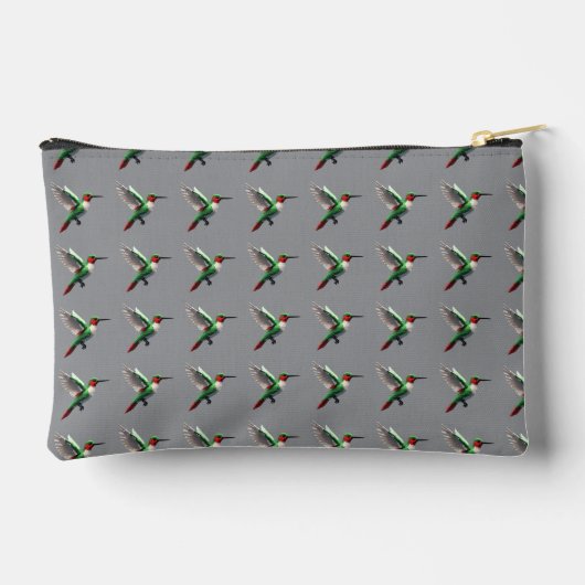 Pixeled Green Hummingbird Etui (Achterkant)