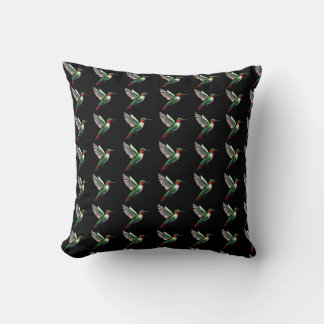 Pixeled Green Hummingbird Kussen
