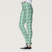 Pixeled Green Hummingbird Leggings (Links)