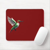 Pixeled Green Hummingbird Muismat (Met muis)