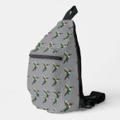 Pixeled Green Hummingbird Sling Bag (Rechterhoek)