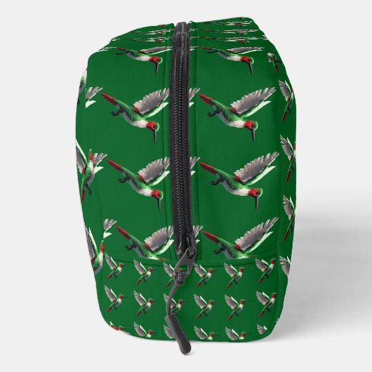Pixeled Green Hummingbird Toilettasje (Rechts)