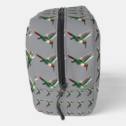 Pixeled Green Hummingbird Toilettasje (Rechts)