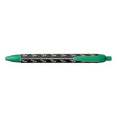 Pixeled Green Hummingbird Zwarte Inkt Pen (Achterkant)