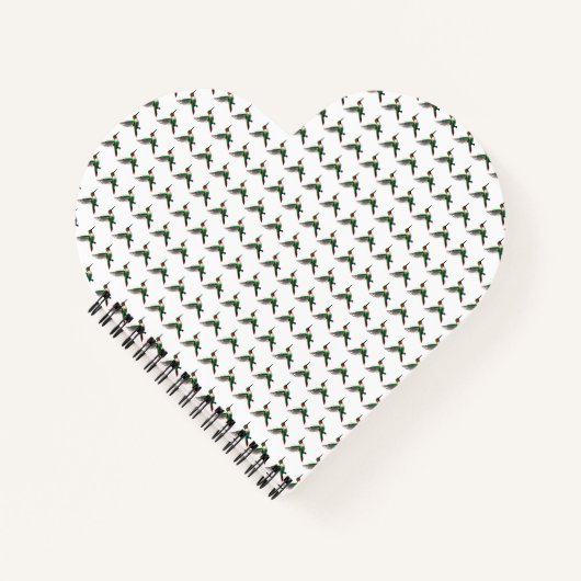 Pixeled Groene Kolibrie  Notitieboek (Voorkant)