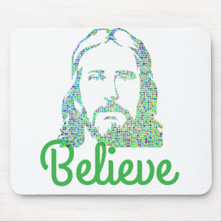 Pixeled Image of Jesus Desktop Computer Mousepad Muismat