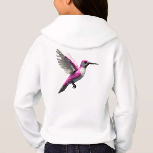 Pixeled Pink Hummingbird (Achterkant)