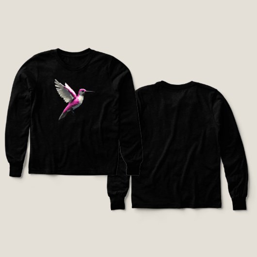 Pixeled Pink Hummingbird (Voorkant /achterkant)