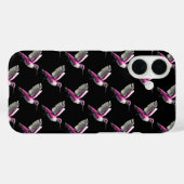 Pixeled Pink Hummingbird Case-Mate iPhone Case (Achterkant (horizontaal))