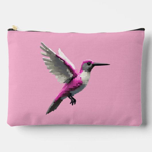 Pixeled Pink Hummingbird Etui (Voorkant)
