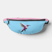 Pixeled Pink Hummingbird Heuptasje (Liggend)