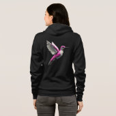 Pixeled Pink Hummingbird Hoodie (Achterkant volledig)