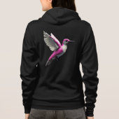 Pixeled Pink Hummingbird Hoodie (Achterkant)