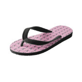 Pixeled Pink Hummingbird Kinder Teenslippers (Schuin)