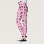 Pixeled Pink Hummingbird Leggings (Links)