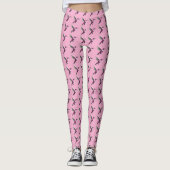 Pixeled Pink Hummingbird Leggings (Voorkant)