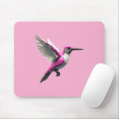 Pixeled Pink Hummingbird Muismat (Met muis)