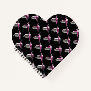 Pixeled Pink Hummingbird Notitieboek