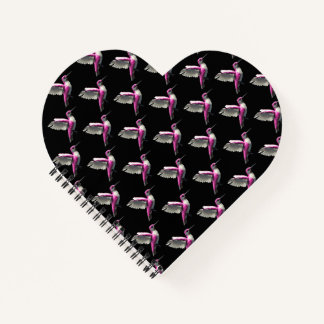 Pixeled Pink Hummingbird Notitieboek