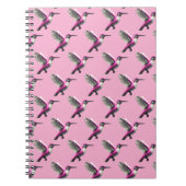Pixeled Pink Hummingbird Notitieboek (Voorkant)