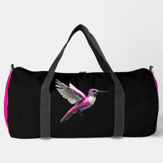 Pixeled Pink Hummingbird Plunjezak (Voorkant)