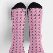 Pixeled Pink Hummingbird Sokken (Top)