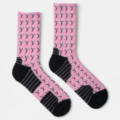 Pixeled Pink Hummingbird Sokken (Rechts)