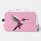 Pixeled Pink Hummingbird Toilettasje (Voorkant)