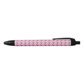 Pixeled Pink Hummingbird Zwarte Inkt Pen (Bovenkant)