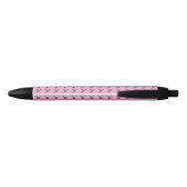 Pixeled Pink Hummingbird Zwarte Inkt Pen (Achterkant)