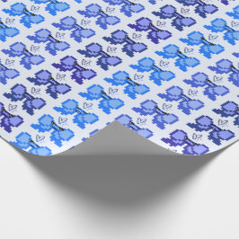 Pixelen Boog in Hoge Hakken Patroon Cadeaupapier